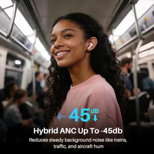 TOZO NC3 Hybrid Active Noise Cancelling Wireless Earbuds | 68H Playtime, IPX8 Waterproof, Bluetooth 5.3, Custom EQ, Clear Calls thumbnail 3