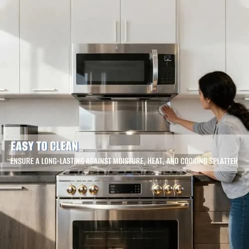 TUTU 30" x 12" Stainless Steel Stove Backsplash | Magnetic Wall Shield for Kitchens thumbnail 3
