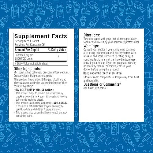 A+Health Dairy Relief Lactase Enzyme 9000 FCC | Fast-Acting Lactose Digestion Aid for Adults & Children 4+ thumbnail 6
