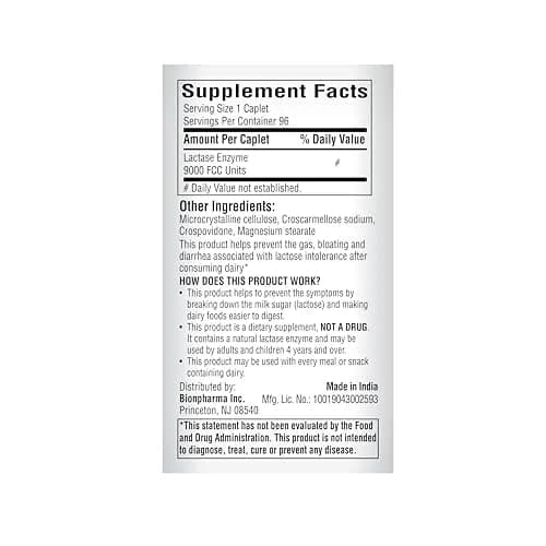 A+Health Dairy Relief Lactase Enzyme 9000 FCC | Fast-Acting Lactose Digestion Aid for Adults & Children 4+ thumbnail 8