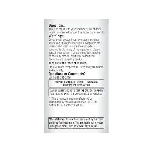 A+Health Dairy Relief Lactase Enzyme 9000 FCC | Fast-Acting Lactose Digestion Aid for Adults & Children 4+ thumbnail 9
