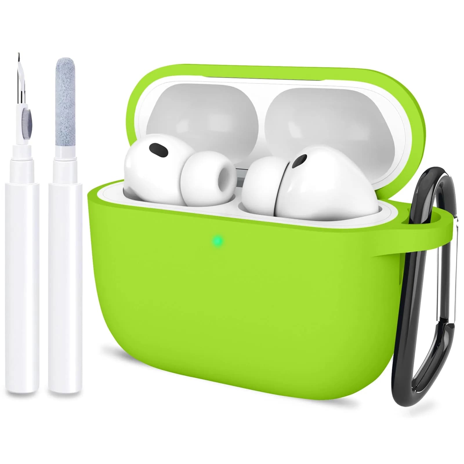 ATUAT Silicone Case for AirPods Pro 3rd Gen Midnight Blue | Full Protection & Wireless Charging — D-Light Green