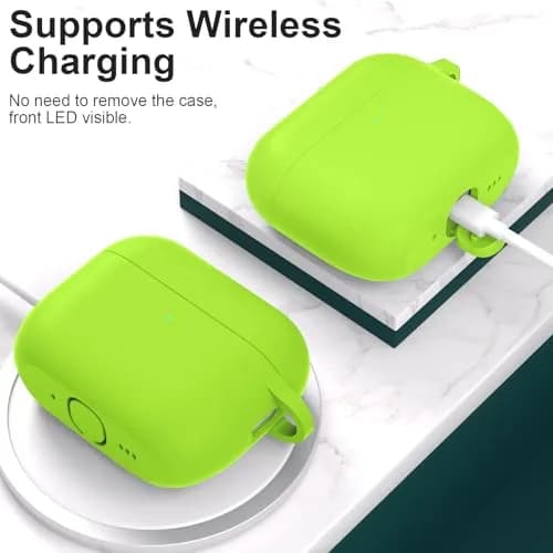 ATUAT Silicone AirPods Pro 3 Case Cover 2025 Light Green | Full 360° Shock & Drop Protection thumbnail 3