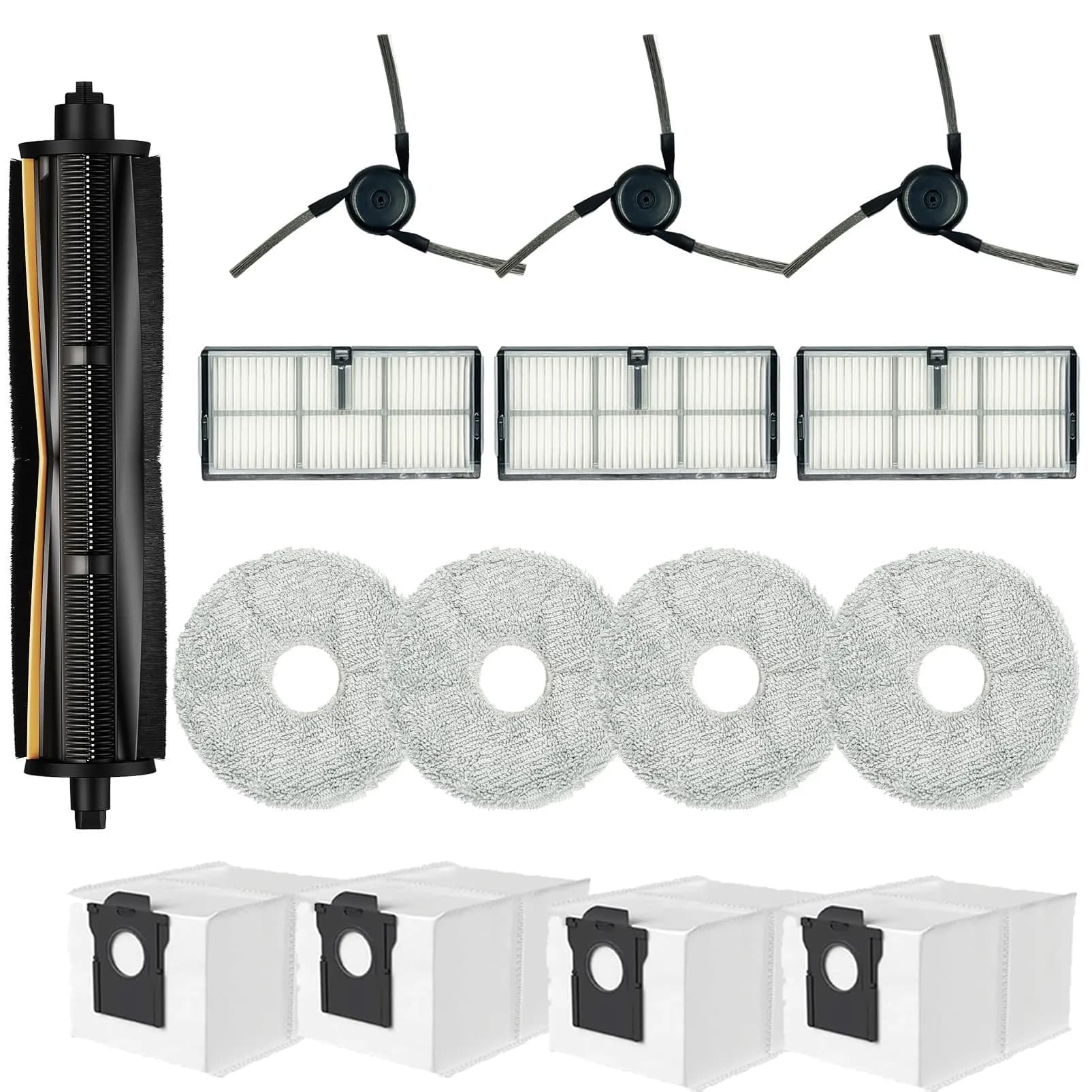 JoyBros 15-Piece Replacement Kit for Dreame X40 Ultra & L40 Ultra | Includes Tri-Cut Brush, HEPA Filters, Mop Pads