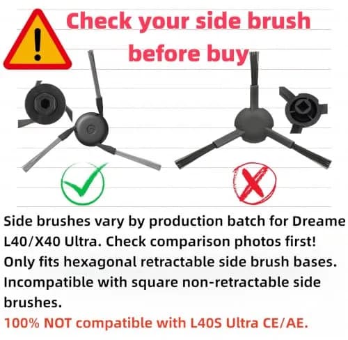 JoyBros 15-Piece Replacement Kit for Dreame X40 Ultra & L40 Ultra | Includes Tri-Cut Brush, HEPA Filters, Mop Pads thumbnail 2