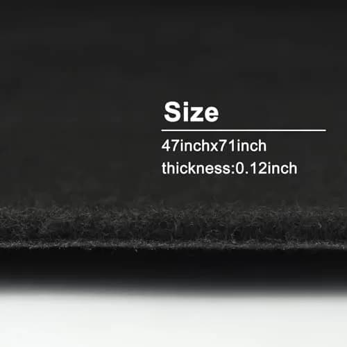 KEPYDRMTF Black Underfelt Carpet for Speakers & Auto 1.2m x 1.8m | Durable Polyester Fabric thumbnail 2