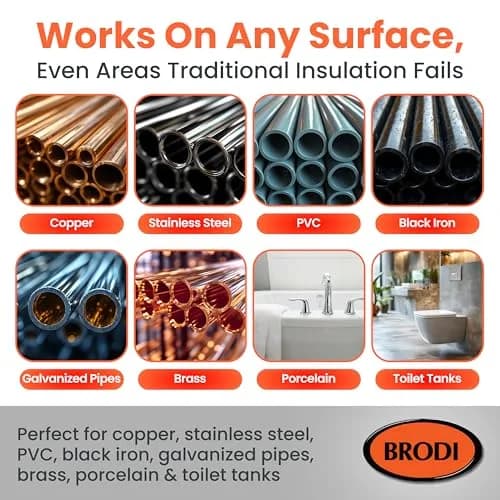 Brodi PipeWrap Spray Foam Insulation for Fittings & Valves 3-Pack | Stops Condensation & Dripping thumbnail 5