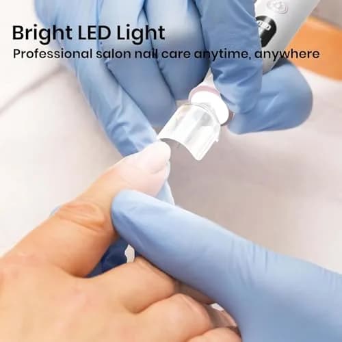 HSKAI Professional Electric Nail File Drill 50-Piece Set | Cordless Rechargeable with LED Display thumbnail 9