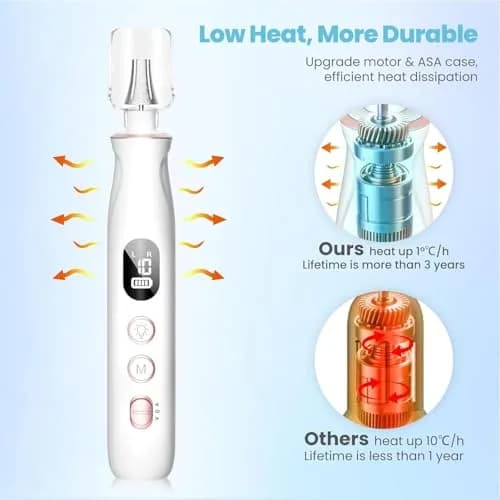 HSKAI Electric Nail File Drill Cordless 50-Piece Kit with LED Lamp | 10-Hour Battery thumbnail 4