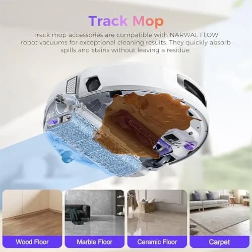 BTRSOLUS 16 Pcs Accessories Kit for NARWAL FLOW Robot Vacuum | Zero-Tangling Floating Brush, Dust Bags, Filters, Mops, Side Brushes, Sponge Filters, Clean Tool thumbnail 5