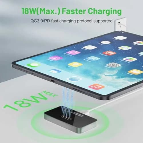 KOOVIVA Magnetic Wireless Charger for iPad Pro 11-inch M4/M5 (2024/2025) | 18W Fast Charging Smart Connector Pad thumbnail 4