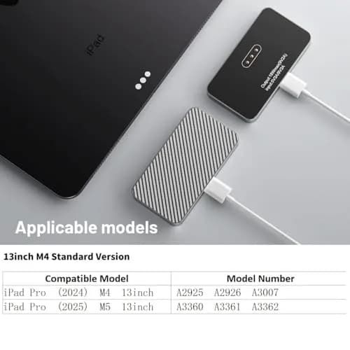 KOOVIVA Magnetic Wireless Charger for iPad Pro 13-inch M4 (2024/2025) | 18W Fast Charging Aluminum Pad thumbnail 2