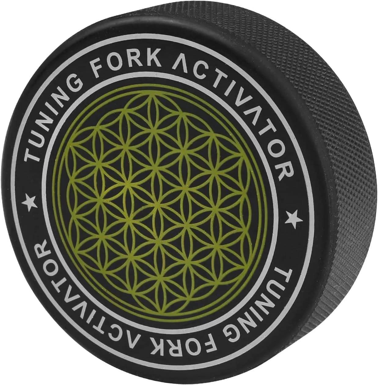 Bysameyee Universal Rubber Tuning Fork Activator with Flower of Life Pattern | 200g (0.44 lb) — Activator