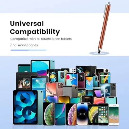 MEKO 10 Pack Thin Stylus Pens with 20 Replacement Tips | Universal Capacitive Touchscreen Stylus for iPad, iPhone, Android Tablets & Smartphones (Multicolor) thumbnail 4
