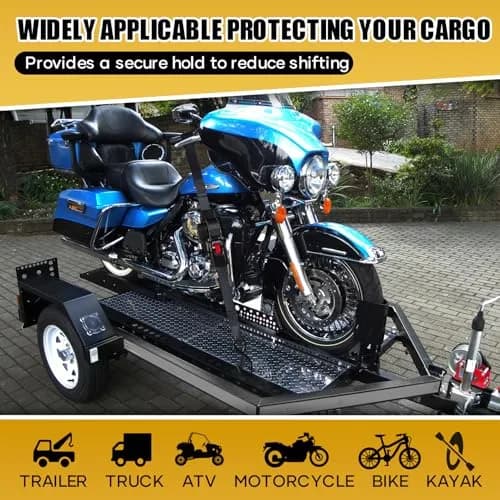 Ayaport Retractable Ratchet Straps 1in x 12ft | Heavy Duty Motorcycle & Cargo Tie Downs thumbnail 5