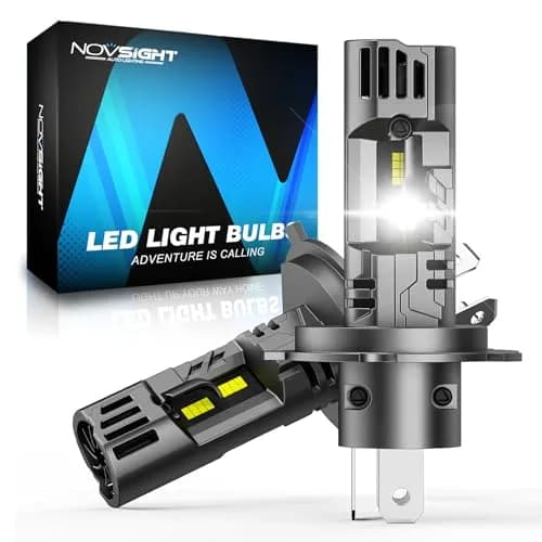 NOVSIGHT H4 LED Fog Light Bulbs 62,000LM 6500K Cool White | 200W Super Bright, Waterproof, 5-Min Install thumbnail 1