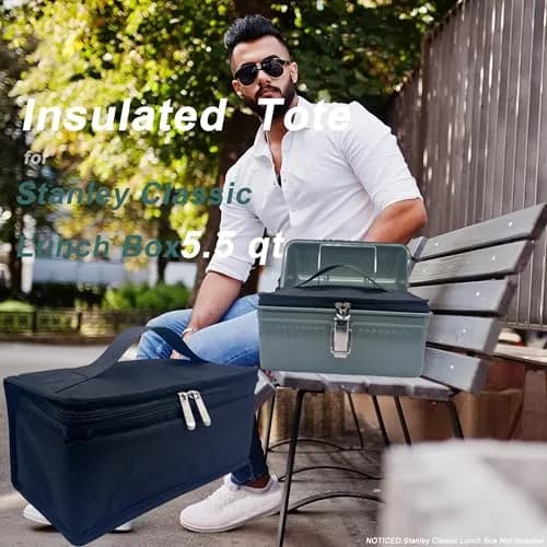 dtylean Insulated Bag for Stanley Classic Lunch Box 5.5qt (5.2L) | Waterproof Leakproof Cooler Bag thumbnail 3