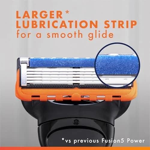 Gillette Fusion5 Power Razor Blade Refills for Men, 5-Blade Cartridges 6 Count | Precision Trimmer & Smooth Glide thumbnail 7