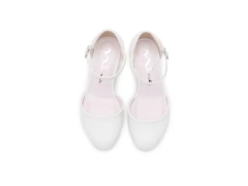 NINA Girls Macey Little Kid/Big Kid White 2 Medium | Elegant Pump with Comfort & Sparkle thumbnail 2