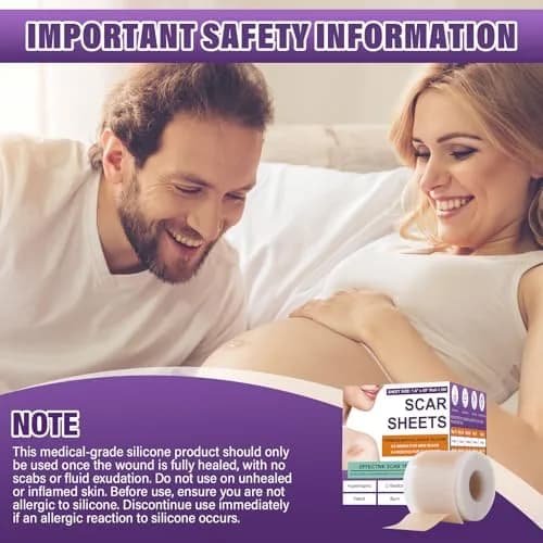 PSECICI Silicone Scar Sheets Medical Grade Scar Tape 4M (157" x 1.6") | Advanced Scar Treatment for All Scar Types thumbnail 7