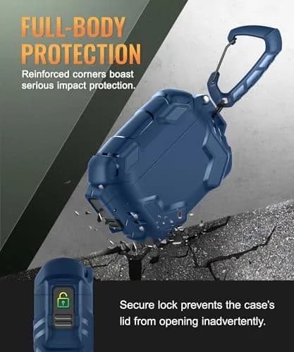 MOBOSI for AirPods Pro 3 Case, Fit for MagSafe, Blue | Military Grade Hard Shell, Wireless Charging Compatible thumbnail 5
