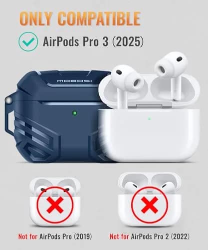 MOBOSI for AirPods Pro 3 Case, Fit for MagSafe, Blue | Military Grade Hard Shell, Wireless Charging Compatible thumbnail 2
