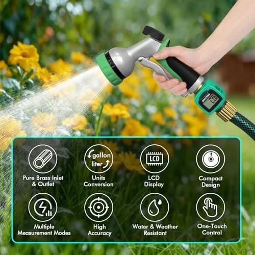 RESTMO Heavy Duty Water Flow Meter with Brass Inlet & Outlet, 1-40 LPM (0.26-10.6 GPM) | Accurate Flow & Consumption Tracking thumbnail 3