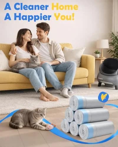 KropBom 30 Count 27"x13" Cat Litter Bags Heavy Duty Waterproof with Drawstring Handles thumbnail 8