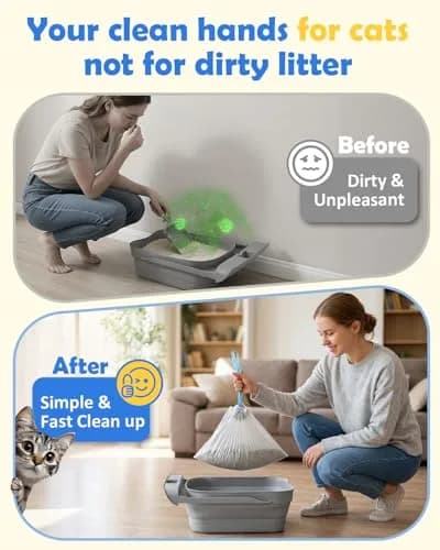 KropBom 30 Count 27"x13" Cat Litter Bags Heavy Duty Waterproof with Drawstring Handles thumbnail 3