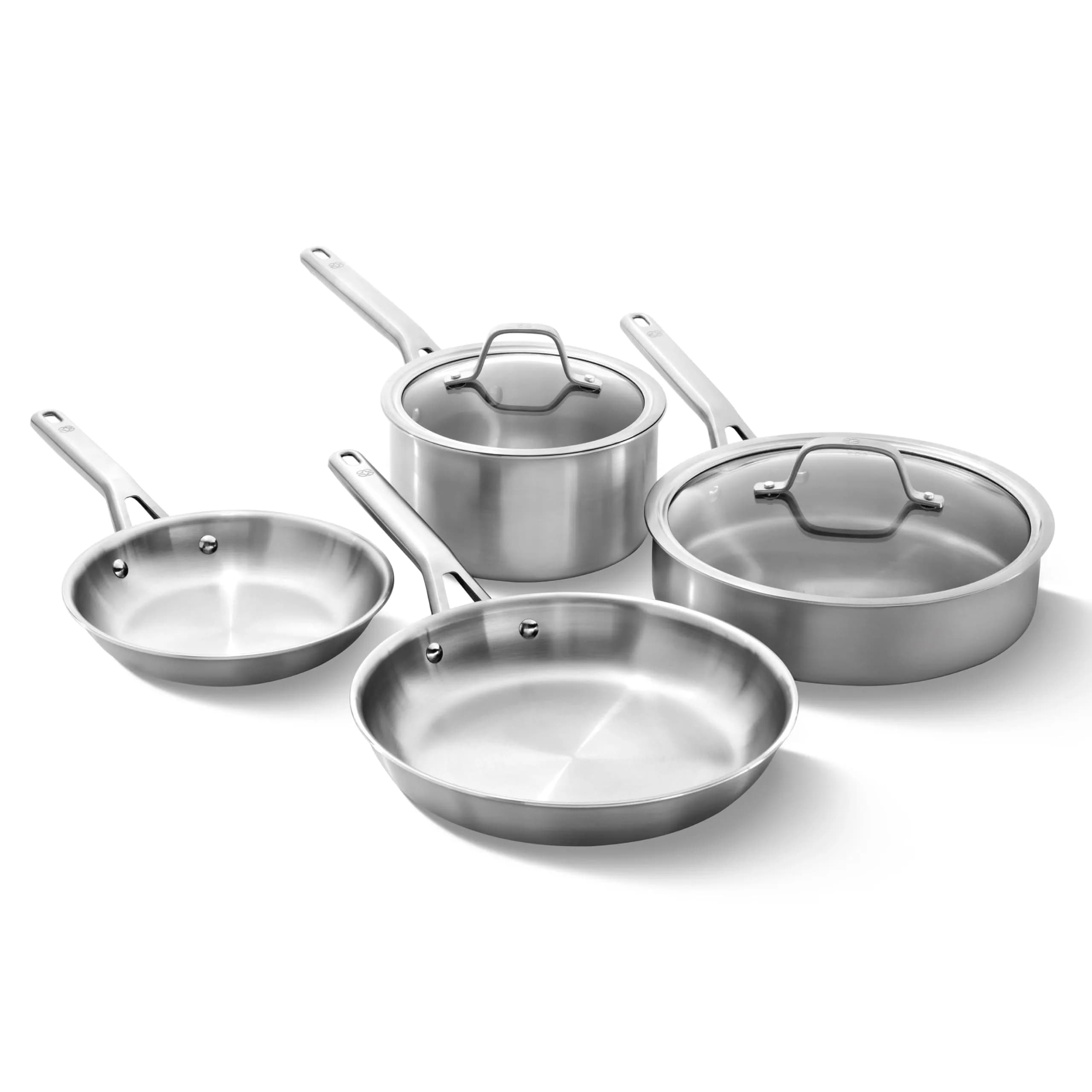 Calphalon 6-Piece Stainless Steel Cookware Set | Turbo Heat Tech, Oven Safe 450°F, Induction Compatible - main product image