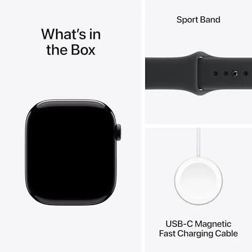Apple Watch Series 11 [GPS 46mm] Jet Black Aluminum Case with Black Sport Band M/L | Advanced Health & Fitness Smartwatch thumbnail 6