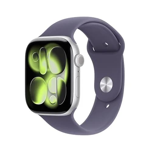 Apple Watch Series 11 GPS 46mm Silver Aluminum Case with Purple Fog Sport Band | Health & Fitness Tracker thumbnail 1