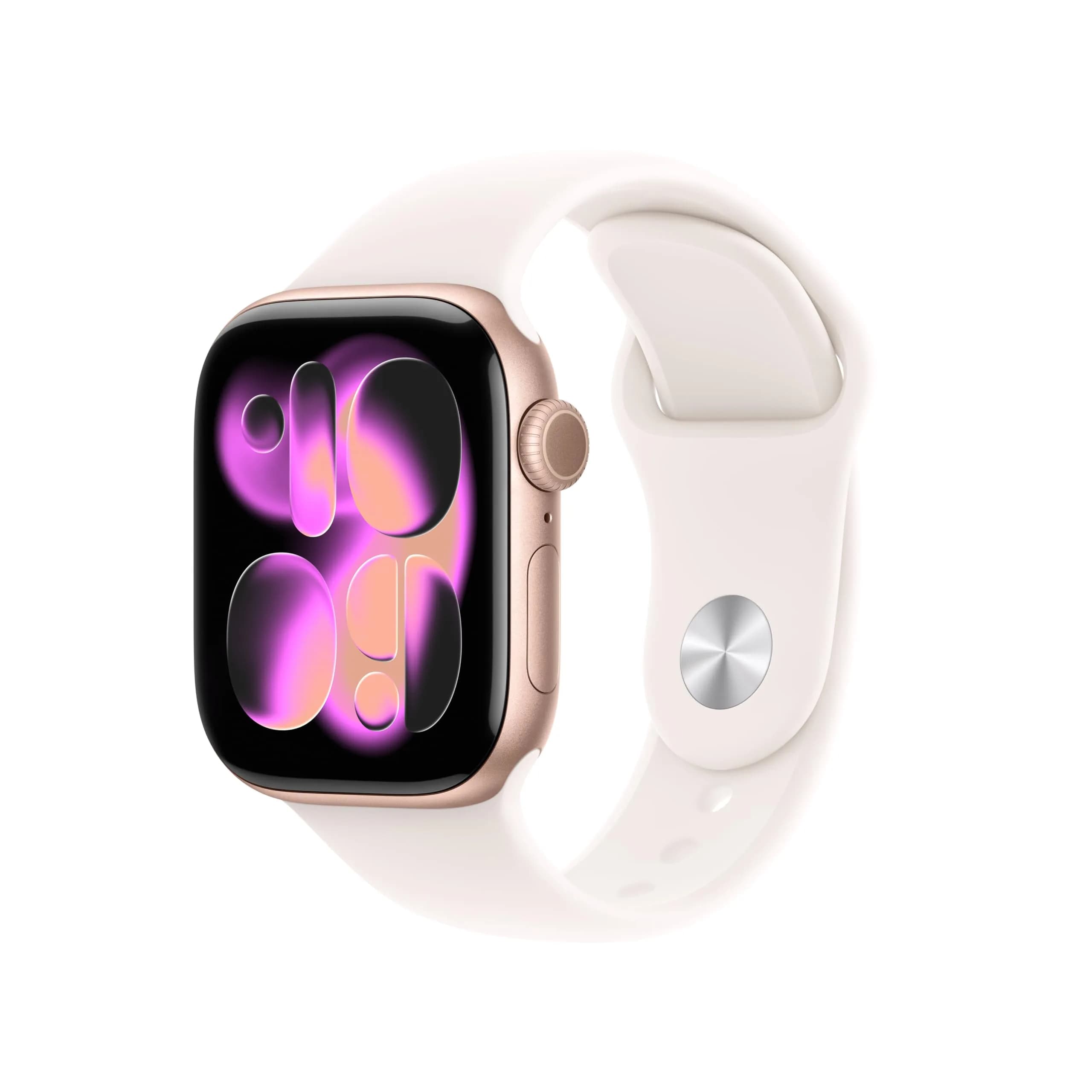 Apple Watch Series 11 Smartwatch with Silver Aluminum Case & Purple Fog Sport Band, 42mm GPS + Cellular | Health & Fitness Tracker — Rose Gold Aluminum Case w/ Light Blush Sport Band / 42mm case + Small/Medium band / GPS / Without AppleCare+