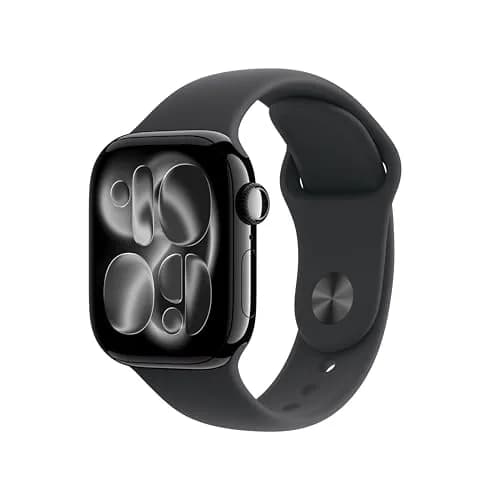 Apple Watch Series 11 GPS + Cellular 46mm Jet Black Aluminum Case with Black Sport Band | Health & Fitness Tracking thumbnail 1