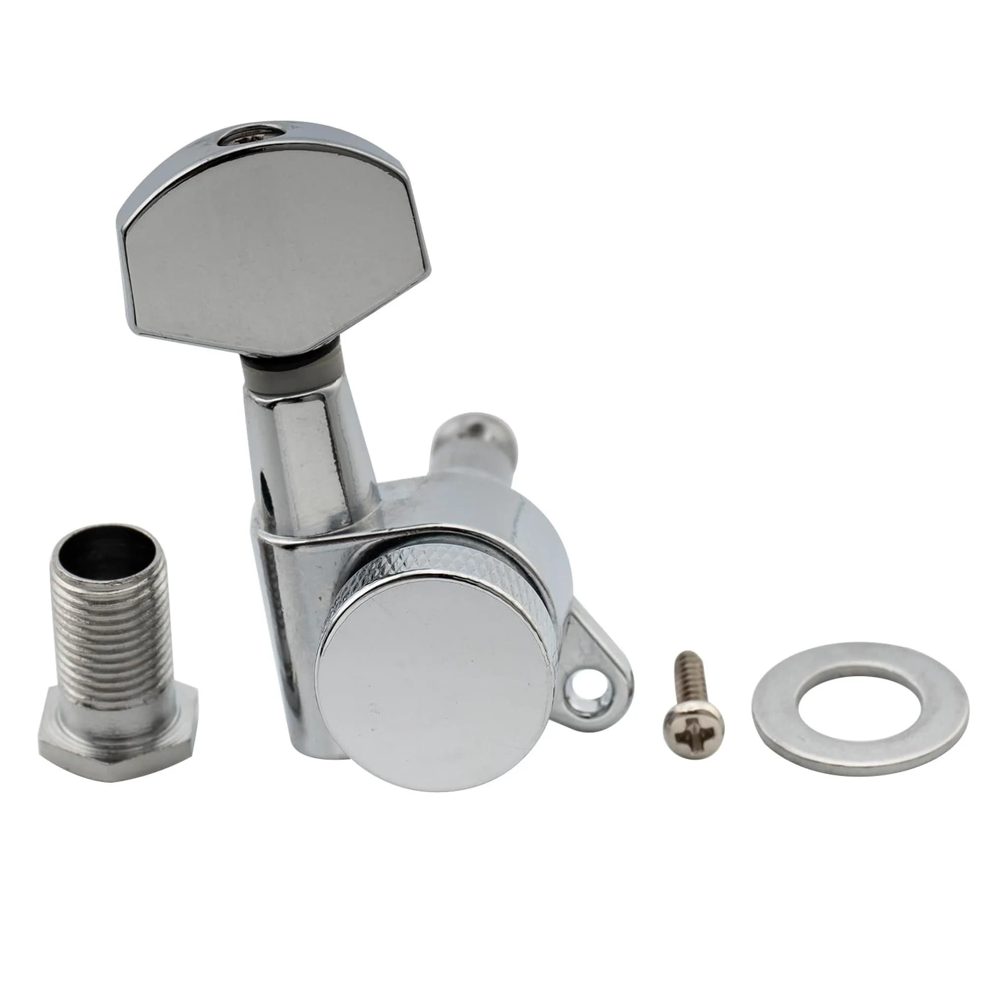 Musiclily Pro Single Locking Bass Side Tuner 15:1 Ratio Chrome | Fits Strat Tele Style Electric Guitar