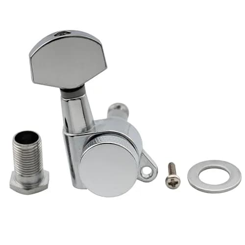 Musiclily Pro Single Locking Bass Side Tuner 15:1 Ratio Chrome | Fits Strat Tele Style Electric Guitar thumbnail 1
