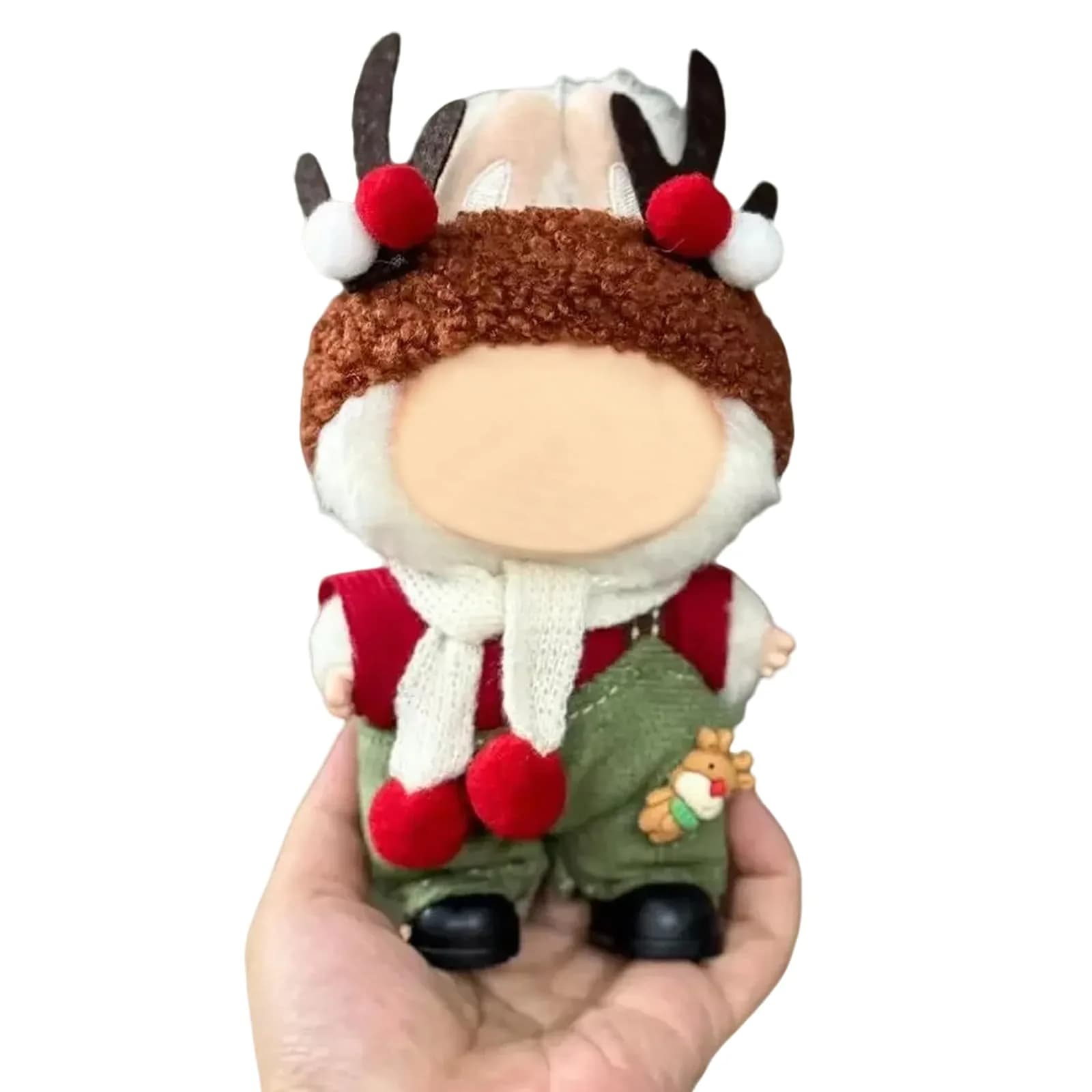 Eyancotoi 17cm Doll Christmas Clothes Set (Style 1) | Cotton Outfit Accessories for 17cm Dolls