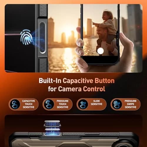 Poetic Spartan Case with Ring Stand for iPhone Air, Metallic Gold | Shockproof & MagSafe Compatible thumbnail 5
