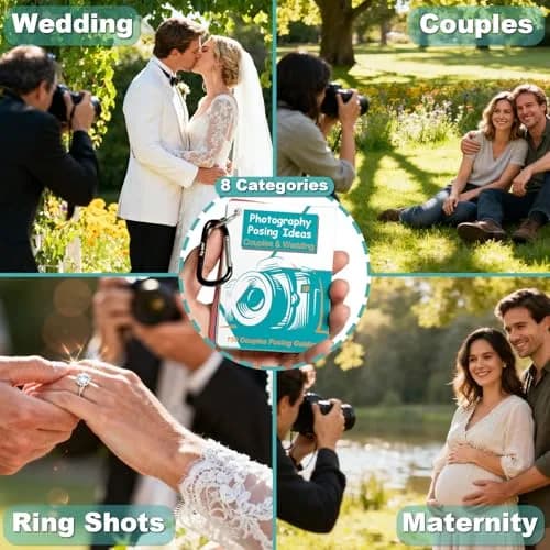 Tip Info 150 Pose Ideas Photography Posing Guide Book | 16 Double-Sided Pages, 4x3 Inch thumbnail 5