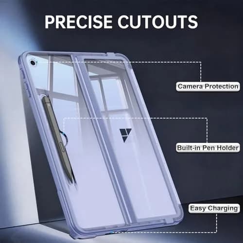 Fintie Rugged Case for Surface Pro 12 Inch 1st Edition 2025, Violet | Multi-Angle Stand, Type Cover Compatible, HD Clear, Shockproof, TPU Bumper, Hard Shell thumbnail 5