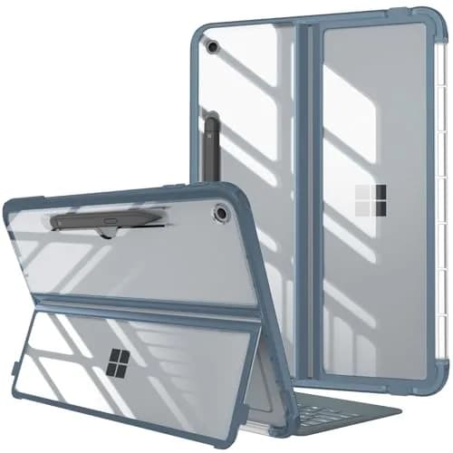FINTIE Rugged Case for Surface Pro 12 Inch 1st Edition 2025, Ocean Blue | Shockproof, Multi-Angle Stand, HD Clear Shell thumbnail 1