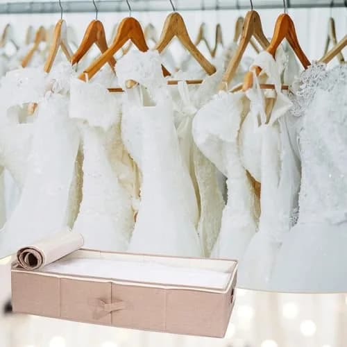 Dawutian Wedding Dress Storage Box, Pink | Professional Preservation & Dust-Free Storage (29.9in x 15.7in x 7in) thumbnail 7