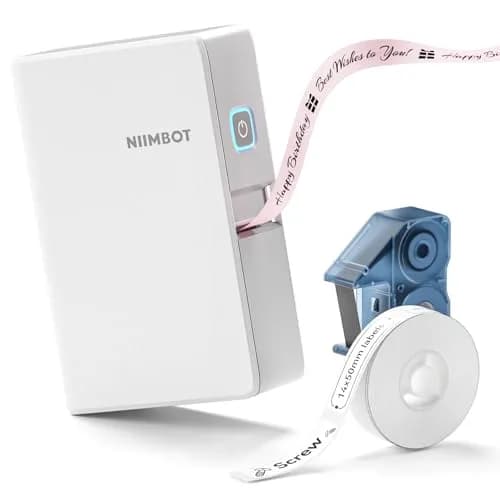 NIIMBOT N1 Bluetooth Thermal Transfer Label Printer White | Portable Label Maker Machine with Tape thumbnail 1