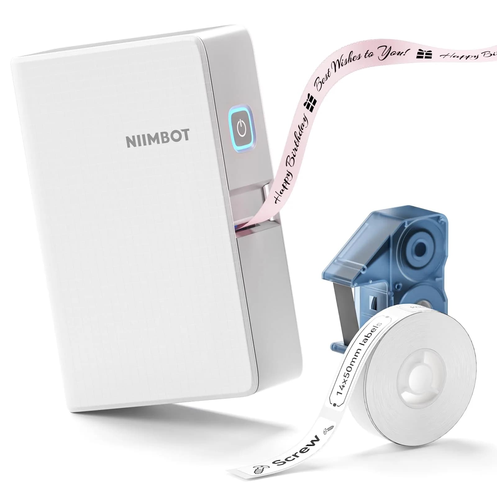 NIIMBOT N1 Bluetooth Thermal Transfer Label Printer White | Portable Label Maker Machine with Tape — White