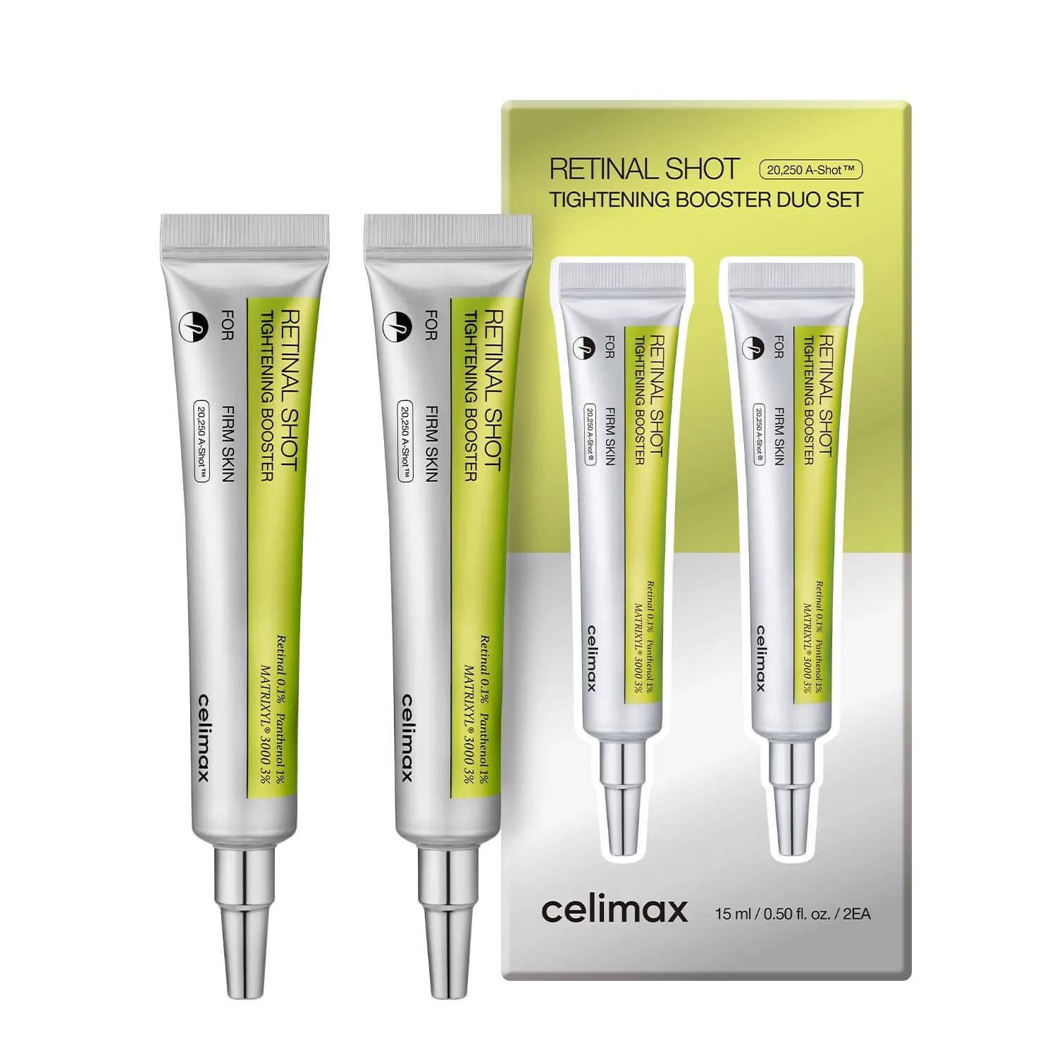 celimax The Vita A Retinal Shot Tightening Booster Duo Set 30ml (1 fl.oz x 2) | Advanced Retinal for Smoother, Firmer Skin