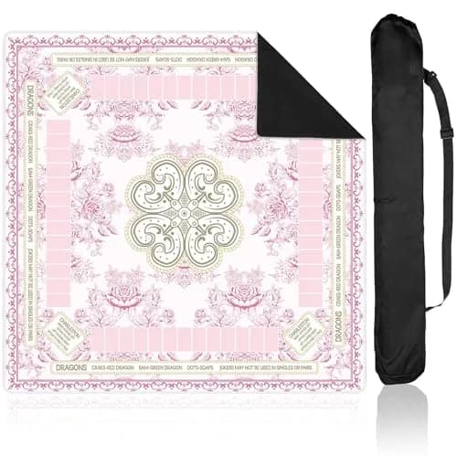 party greeting Chinoiserie Mahjong Mat 31.5 x 31.5 Inches | Anti Slip & Noise Reduction thumbnail 1