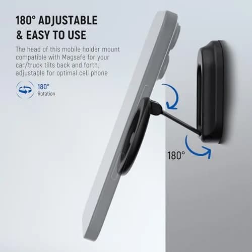 NEEWER Magnetic Phone Holder for Car, Dual Sided Magnet Cell Phone Mount Compatible with MagSafe iPhone, Car Stand Accessories for Dash Windshield Navigation Glass Gym Video Recording (82x60x23mm) thumbnail 5