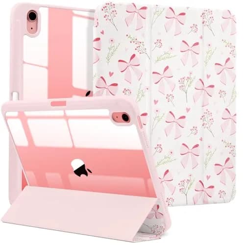 MrARTIST for iPad A16/10th Gen Case with Pencil Holder, Bow Flowers | Durable & Stylish thumbnail 1