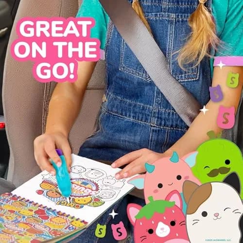 Original Squishmallows Aqua Art Pad | Mess-Free Water Reveal Art Kit (4 Pages, 6x7.5 in.) thumbnail 4