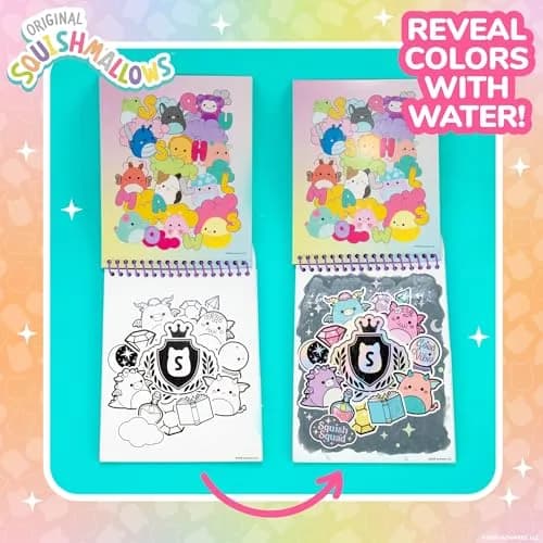 Original Squishmallows Aqua Art Pad | Mess-Free Water Reveal Art Kit (4 Pages, 6x7.5 in.) thumbnail 3